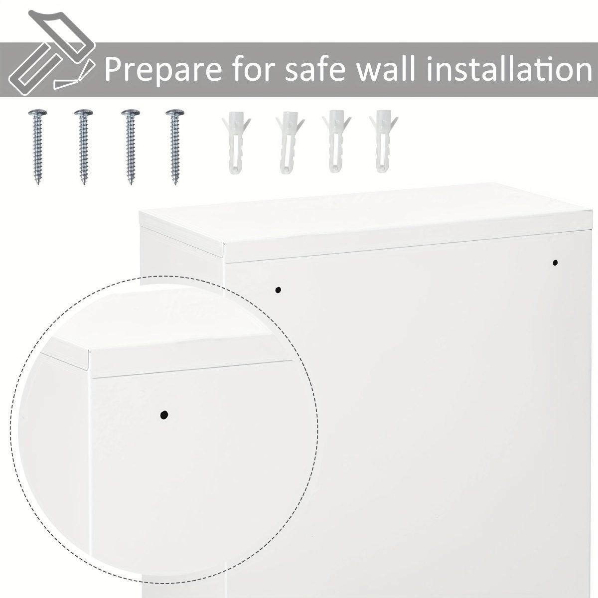 3-Tier Wall-Mounted Metal Medicine Cabinet - Image 4