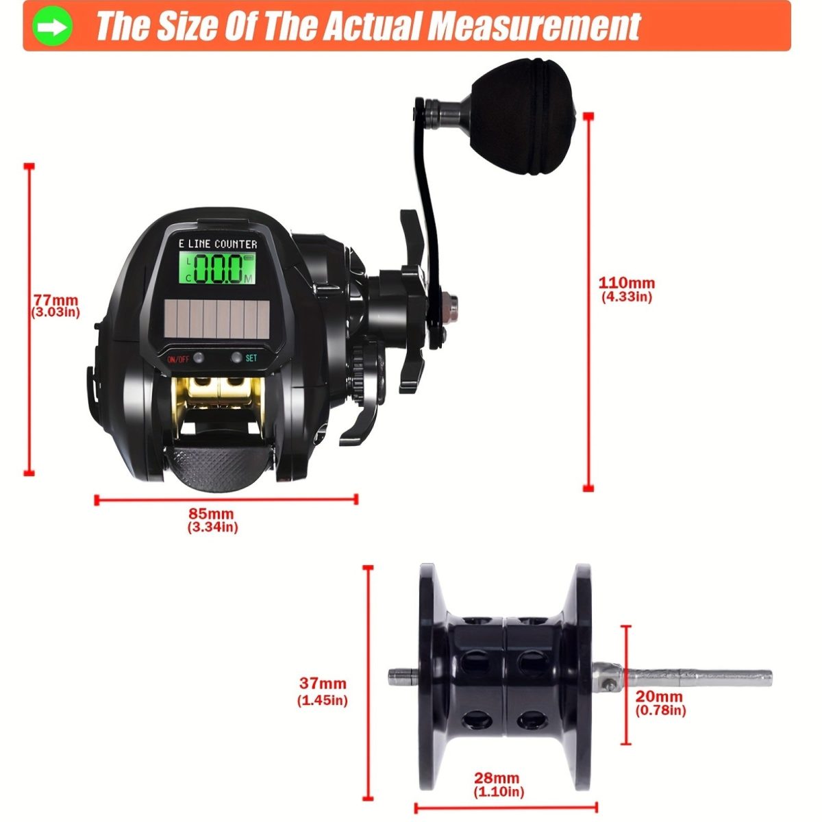 NNETM Electronic High-Speed Baitcasting Fishing Reel - Image 2