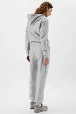 SnugFit Fleece Lined Joggers - Light Grey - Image 4