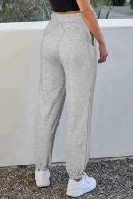 SnugFit Fleece Lined Joggers - Light Grey - Image 2