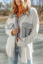 Winter Knit Shacket with Chest Pockets - Image 3