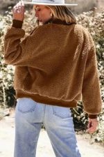 Sherpa Ribbed Bomber Jacket - Image 2