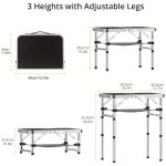 Folding Camping Table Adjustable Height - Image 4