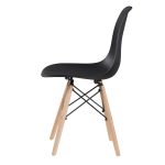 4 kusová sada moderních jídelních židlí ve 4 barvách - černá - Image 2