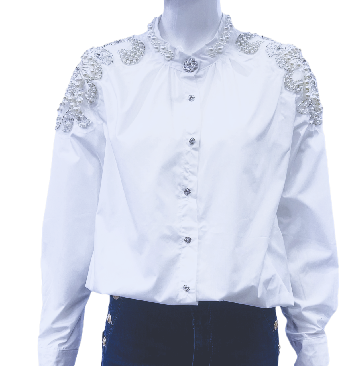 Woman's shirt with pearls - Image 2