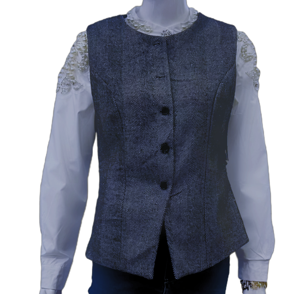 Woman's shirt with pearls - Image 3