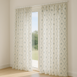 Pure Linen Sheer Embroidered Curtain – Custom Size Privacy Panel – OEKO-TEX Certified – 5 Colours – Rod & Track Compatible - Image 4