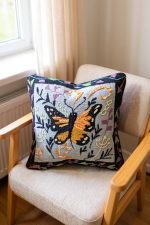 Suzani Hand Embroidered Cushion Cover - 45 x 45 cm - Image 3