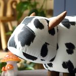 Friendly Cow Kids Black and White Stool - Image 2