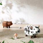 Friendly Cow Kids Black and White Stool - Image 4