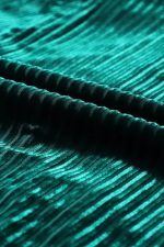 Green Tie Back Square Neck Velvet Babydoll Dress - Image 3