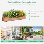 NNECW Fir Wood Raised Garden Bed Planter Box for Vegetable Fruits Herb Grow - Image 5