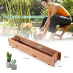NNECW Fir Wood Raised Garden Bed Planter Box for Vegetable Fruits Herb Grow - Image 4