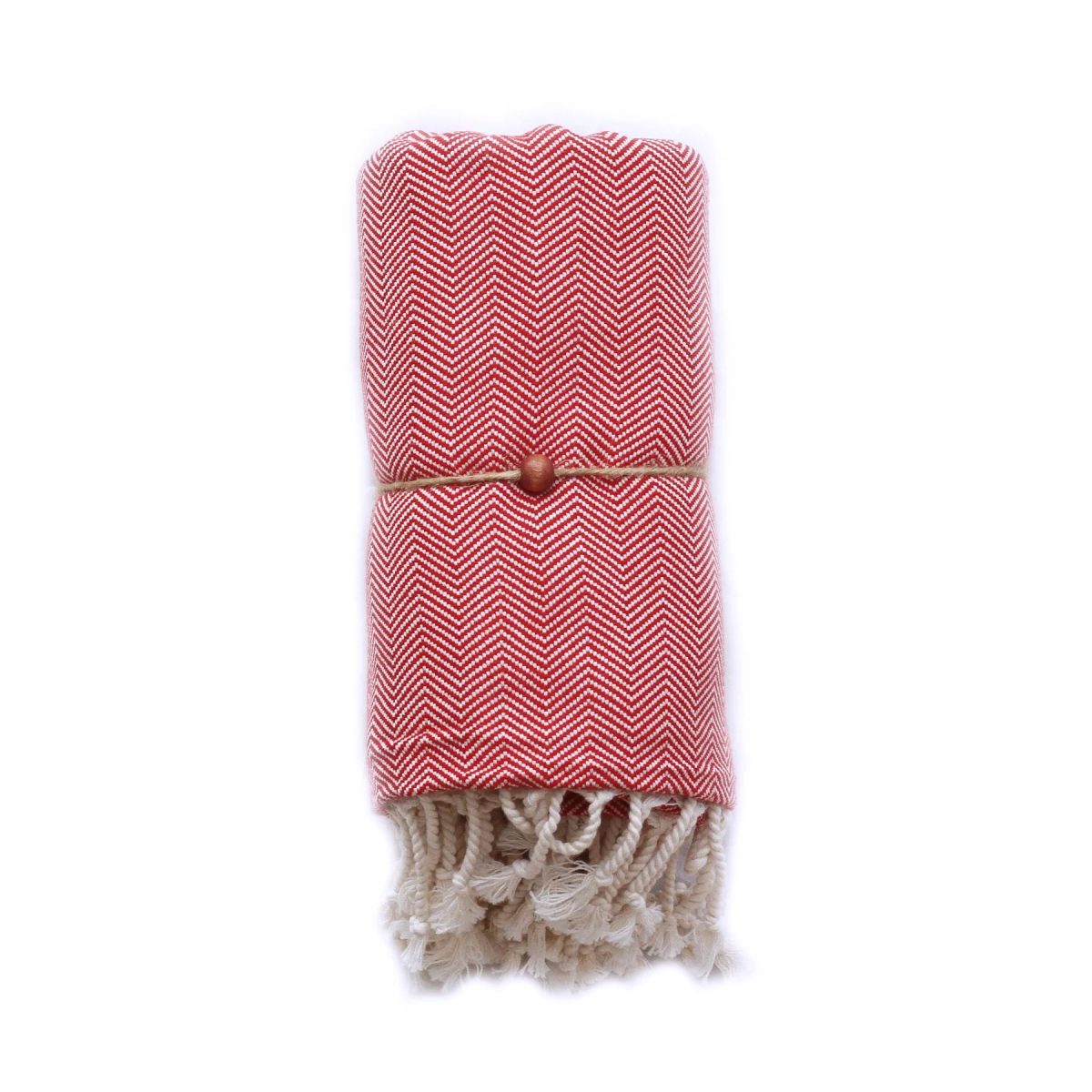 Christmas Gift Towel - Herringbone Red - Image 1