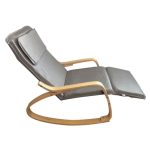 Krzesło bujane, z regulacją uchwytu na nogi - szare - Image 3