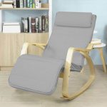 Krzesło bujane, z regulacją uchwytu na nogi - szare - Image 5