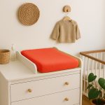 Housse de Matelas à Langer en Coton Bio Fraise - Image 2