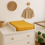 Housse de Matelas à Langer en Coton Bio Honey - Image 2