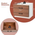 NNECW Modern Nightstand with 2 Storage Drawers for Bedroom - Image 4
