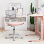 NNECW Kids Study Chair and Desk Set with Adjustable Height-Pink-Chair