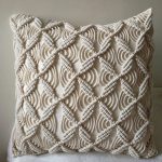 Macrame Cushion Cover 40x40cm | Boho Cushion Cover | Off White Cushion Cover | Cotton Cushion Cover | Textured Cushion Cover - Image 5