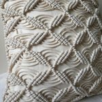 Macrame Cushion Cover 40x40cm | Boho Cushion Cover | Off White Cushion Cover | Cotton Cushion Cover | Textured Cushion Cover - Image 4