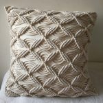 Macrame Cushion Cover 40x40cm | Boho Cushion Cover | Off White Cushion Cover | Cotton Cushion Cover | Textured Cushion Cover - Image 3