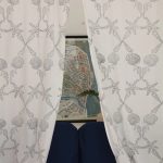 White & Black Hand Block Printed Linen Curtains | Seashell & Seahorse Design