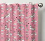 Unicorn Curtains - Kids Bedroom Organic Cotton Blackout Rainbow - Custom Size Window Panels Nursery - Image 2