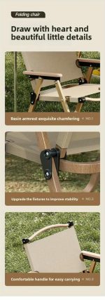 Folding Chairs Set of 2 Steel Frame - Image 2