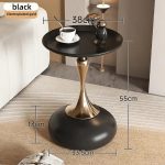 Round Side Table for Living Spaces (Black) - Image 2