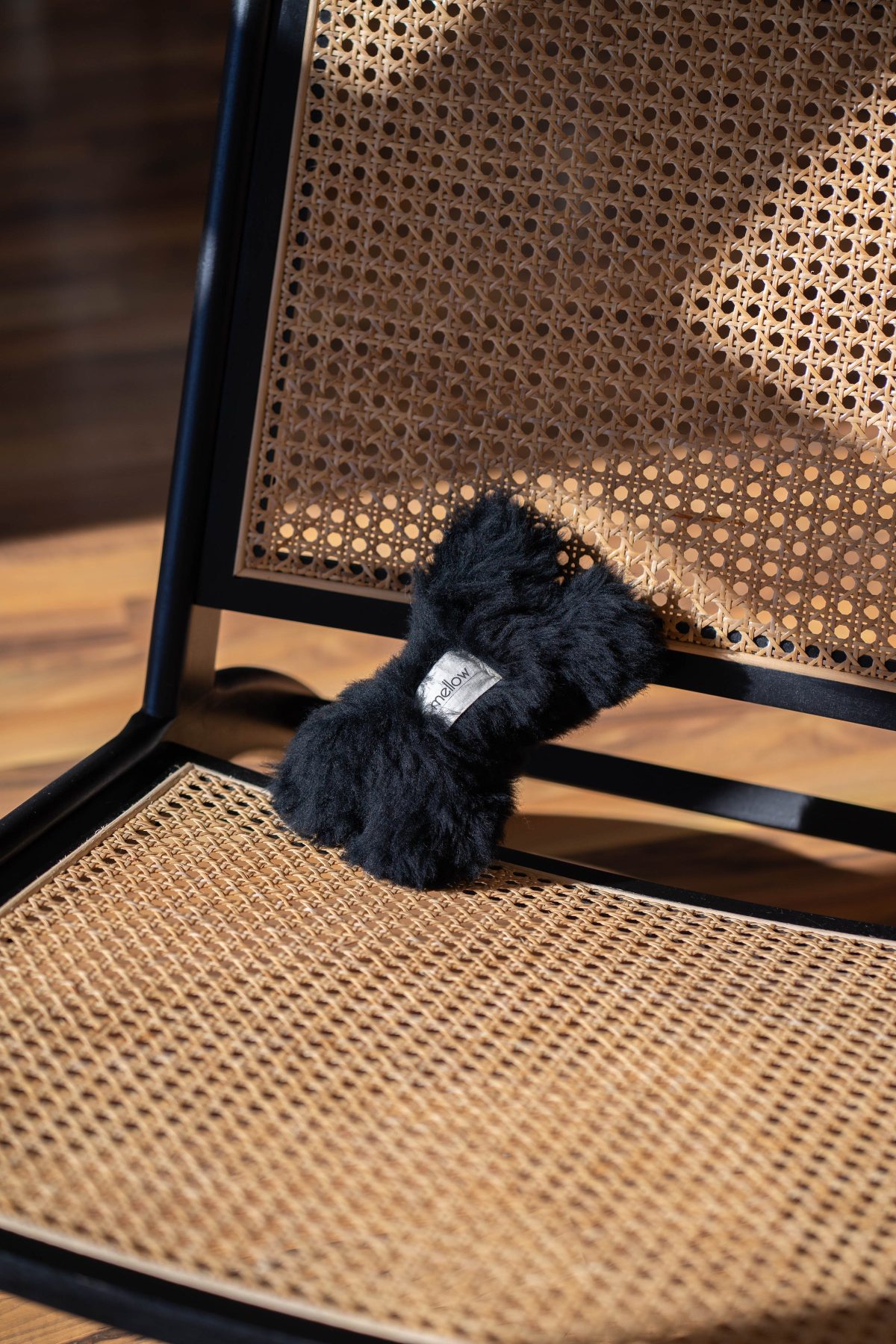 Natural Woolen Dog Toy - Bone - Charcoal - Image 1