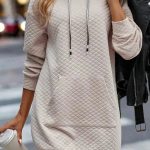 Kangaroo Pocket Quilted Hooded Dress