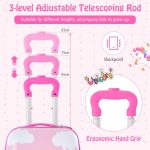 NNECW 2-Piece Carry-on Luggage Set with Spinner Wheels for Children-Cloud-Pink - Image 4