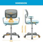 NNECW Kids Study Chair and Desk Set with Adjustable Height-Blue-Chair - Image 4