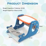 NNECW Convertible Kids Activity Table Set with Whiteboard for Kids - Image 4