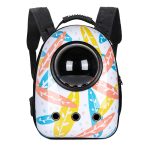 Plecak do noszenia zwierząt, biały w liście