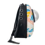 Plecak do noszenia zwierząt, biały w liście - Image 3