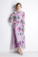 Lavender Fields Pleated Maxi Dress - Image 6
