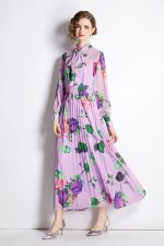 Lavender Fields Pleated Maxi Dress - Image 2