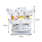 Little Angel 5-In-1 Pink Baby Activity Center High Chair - Image 4
