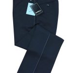 "Logan" Black Luxury Wool Blend Tuxedo Pants