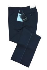 "Logan" Black Luxury Wool Blend Tuxedo Pants - Image 6