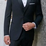 "Milan" Black Tuxedo Jacket Peak (Separates)