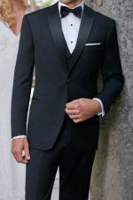 "Milan" Black Tuxedo Jacket Peak (Separates) - Image 35