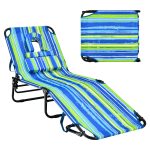 NNECW Folding Face Down Tanning Chair with 3 Removable Pillows for Patio - Image 2