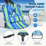 NNECW Folding Face Down Tanning Chair with 3 Removable Pillows for Patio - Image 5