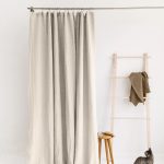 Organic Linen Shower Curtain | Off White | Eco-Friendly & Mold-Resistant | UK Made