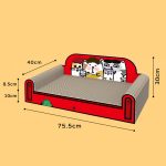 One Family Red Large Sofa Cat Scratching Board - Image 4