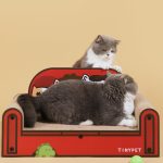 One Family Red Small Sofa Cat Scratching Board - Image 3